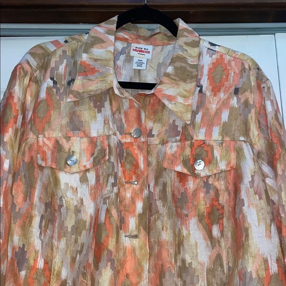 Ruby Rd. Women's Vibrant Patterned Blouse - Picture 4 of 7